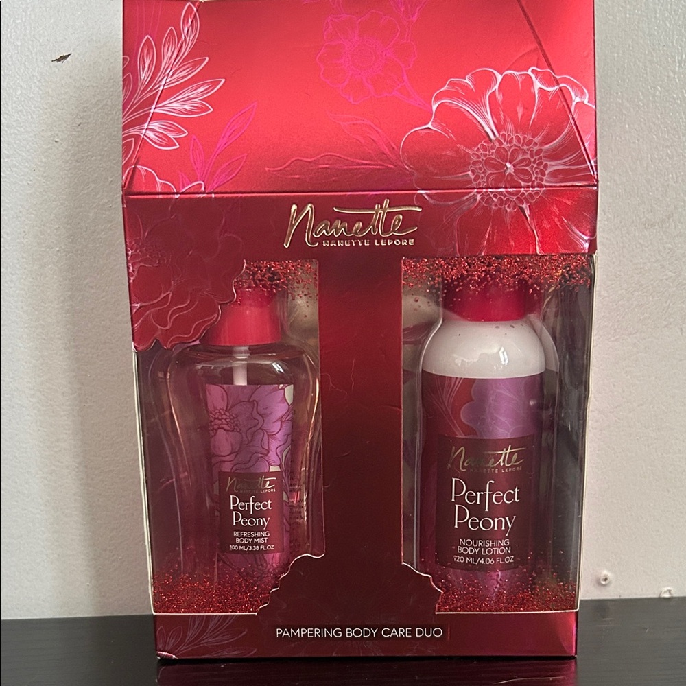 Nanette Lepore Perfect Peony Body Care Duo - Red and Pink